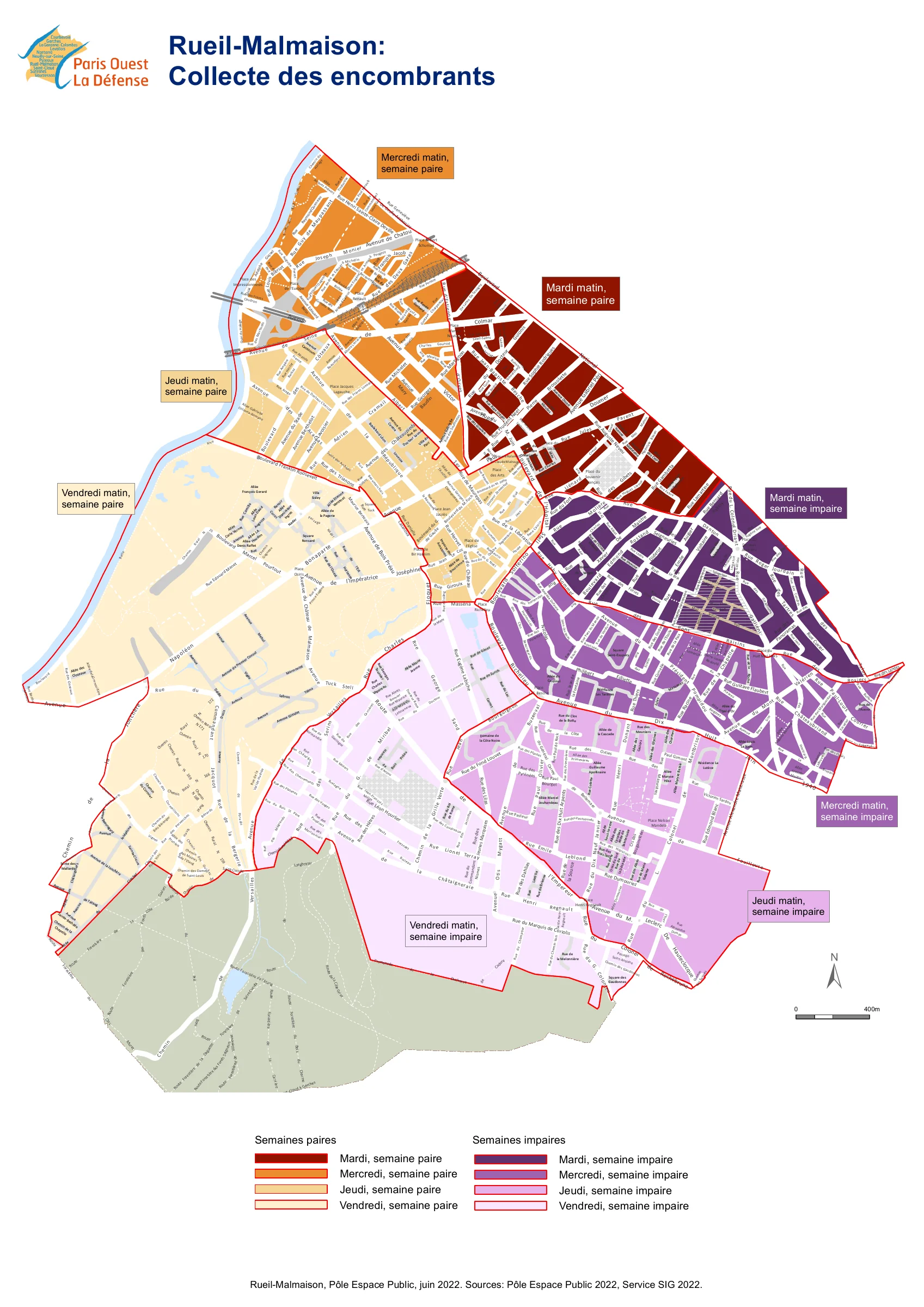 Rueil — plan des tournées (édition 2022) — page 1 sur 1