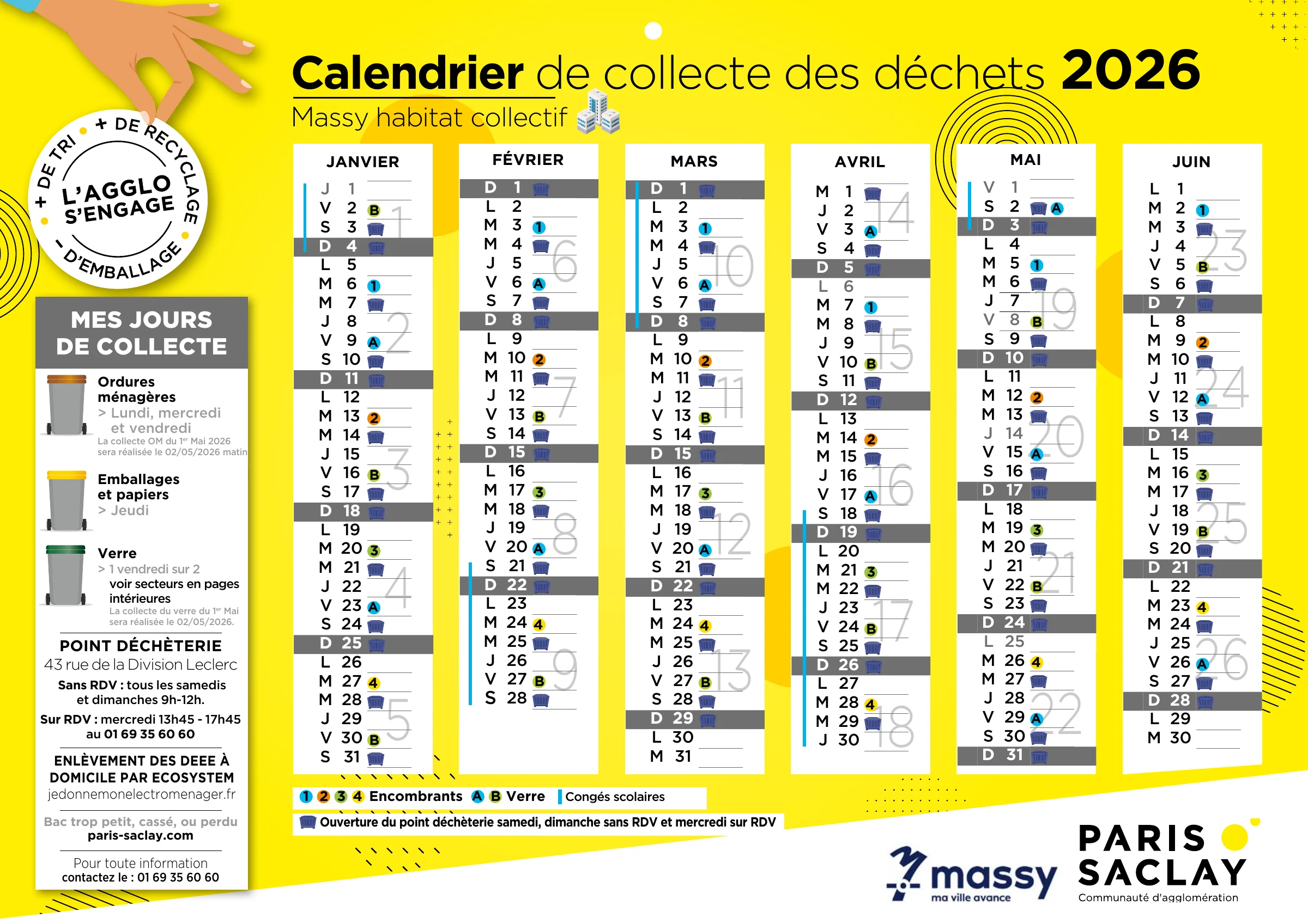 Massy — calendrier 2026 des immeubles — page 1 sur 4